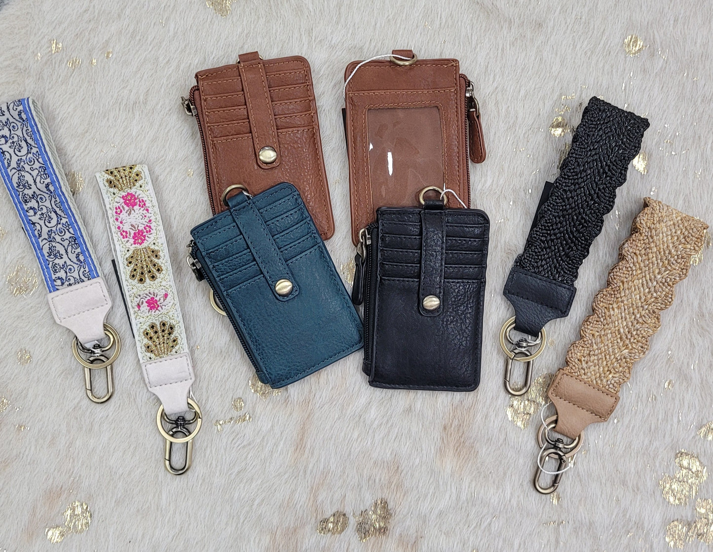 Small Card Wallet with Keyring