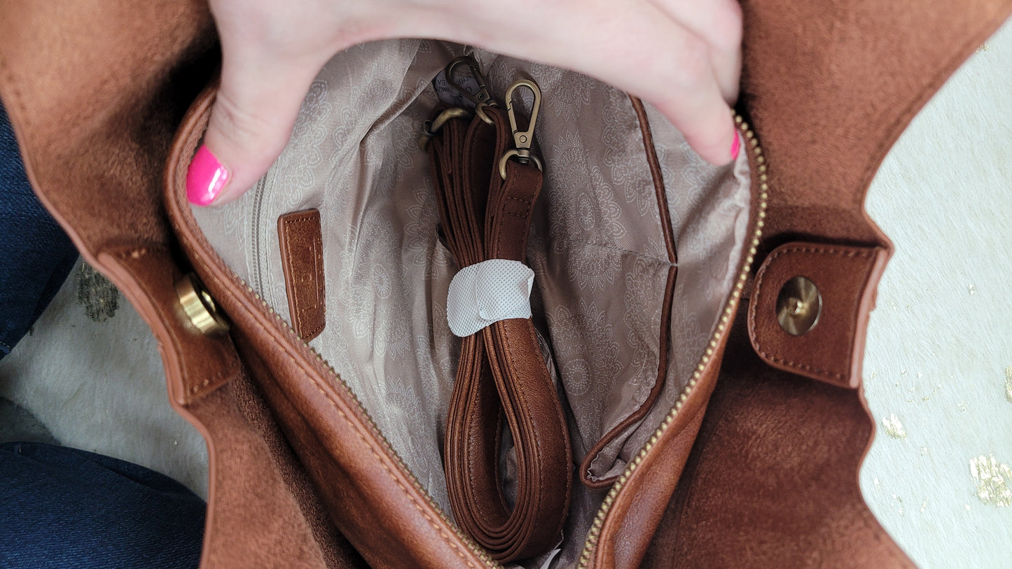 4 Pocket Hobo W/Removable Crossbody