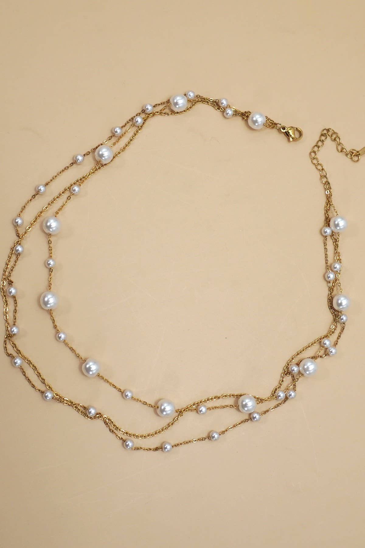 18K STAINLESS STEEL TARNISH FREE LAYERED NECKLACE | 40NK9551