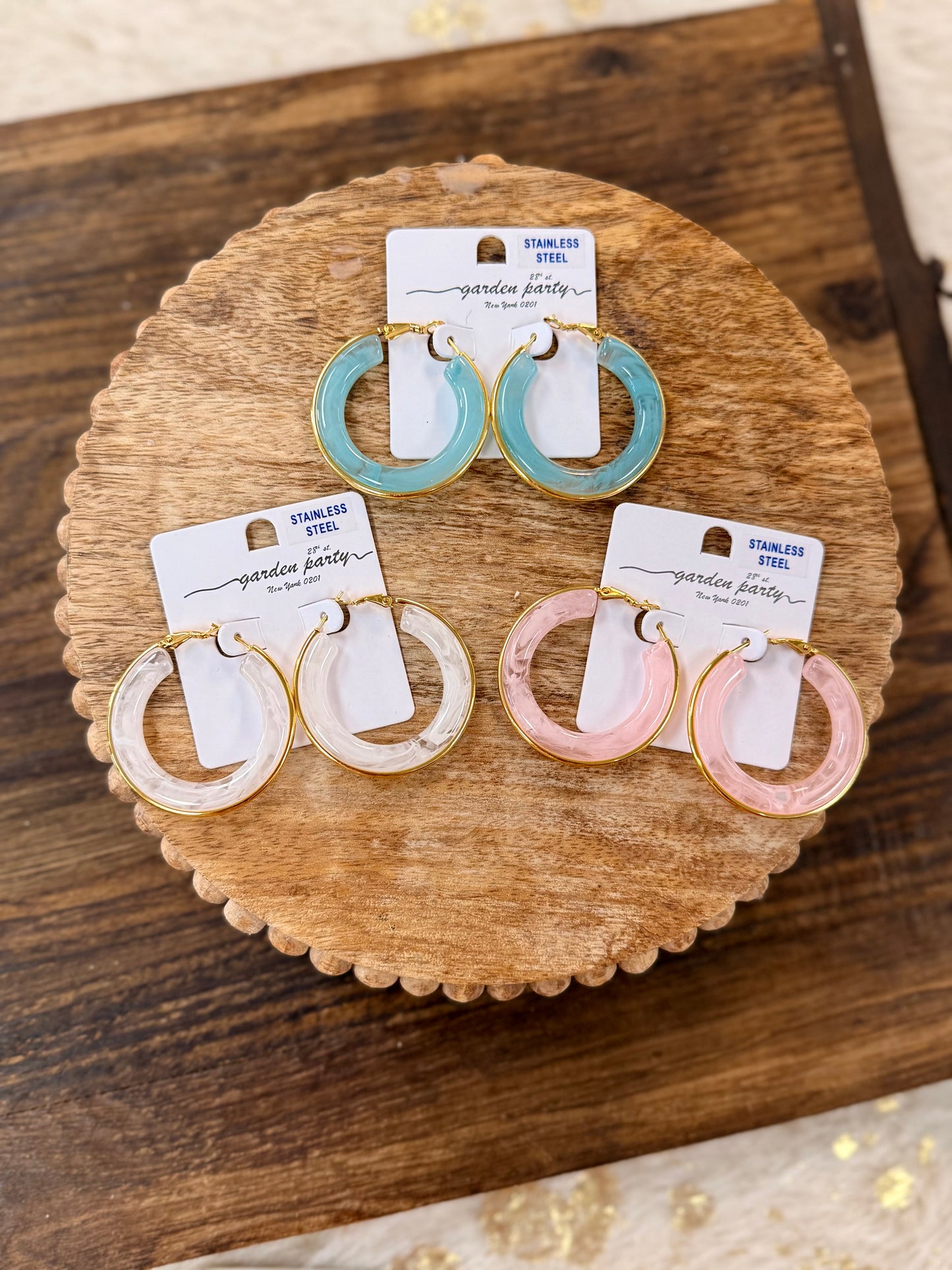 Acrylic Hoop Earrings