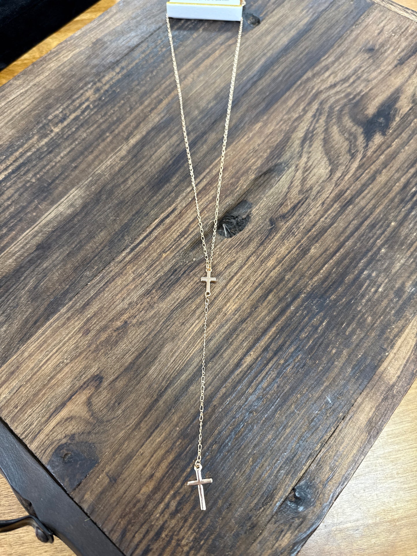 Cross Y Drop Necklace