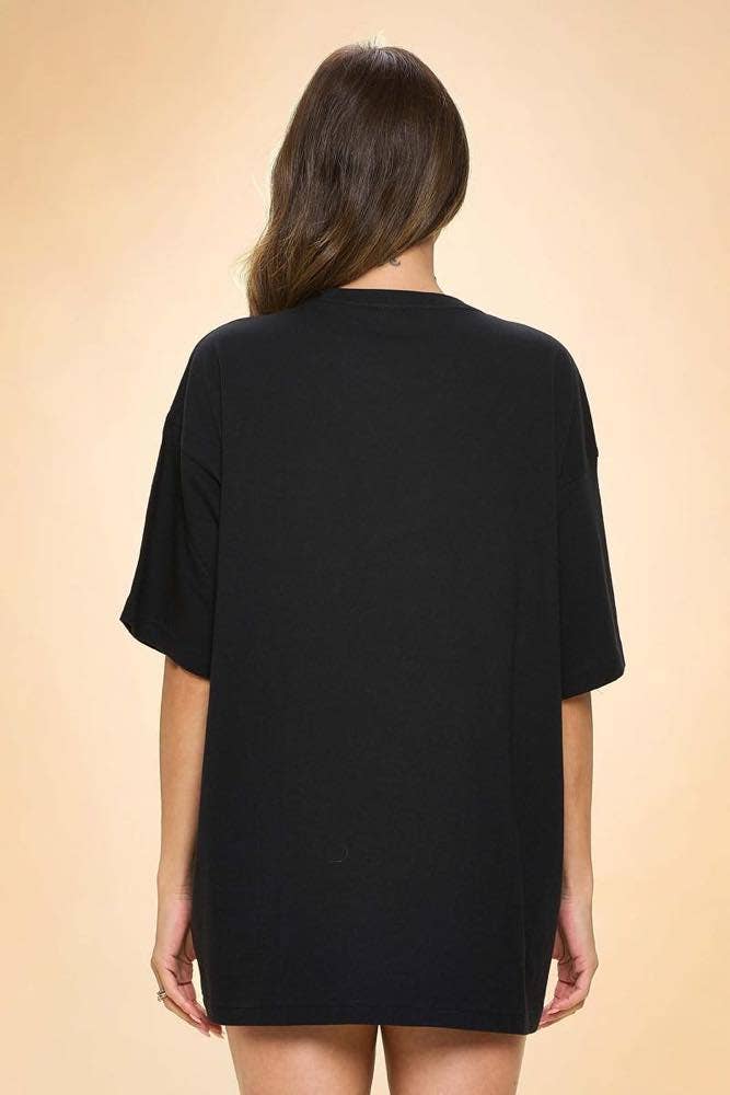 World Tour Midnight Graphic S/S Premium Cotton Oversized Tee