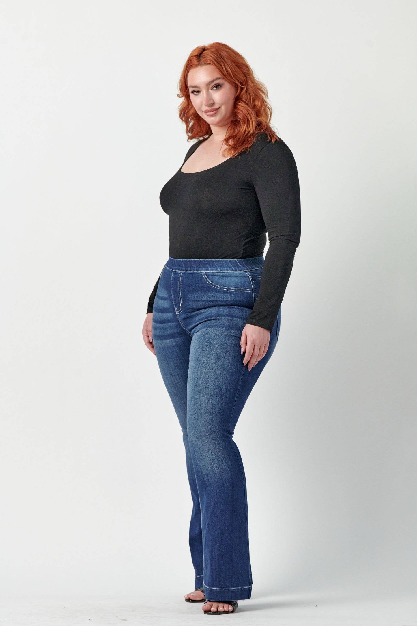 Mid Rise Flare Jegging- Plus Size