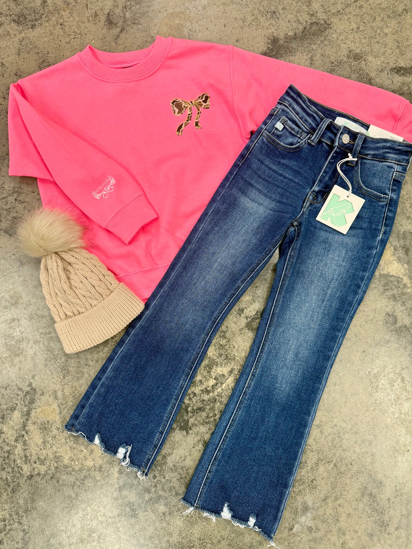 Neon Pink & Camo Sweatshirt