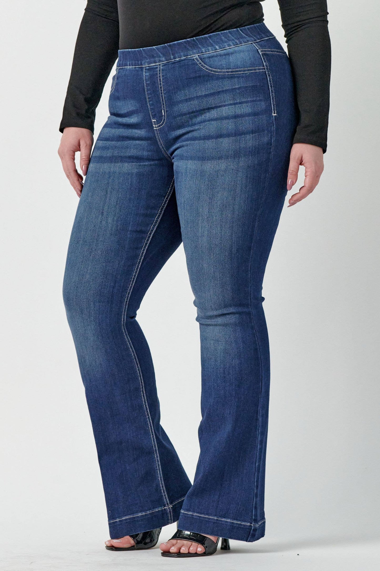 Mid Rise Flare Jegging- Plus Size