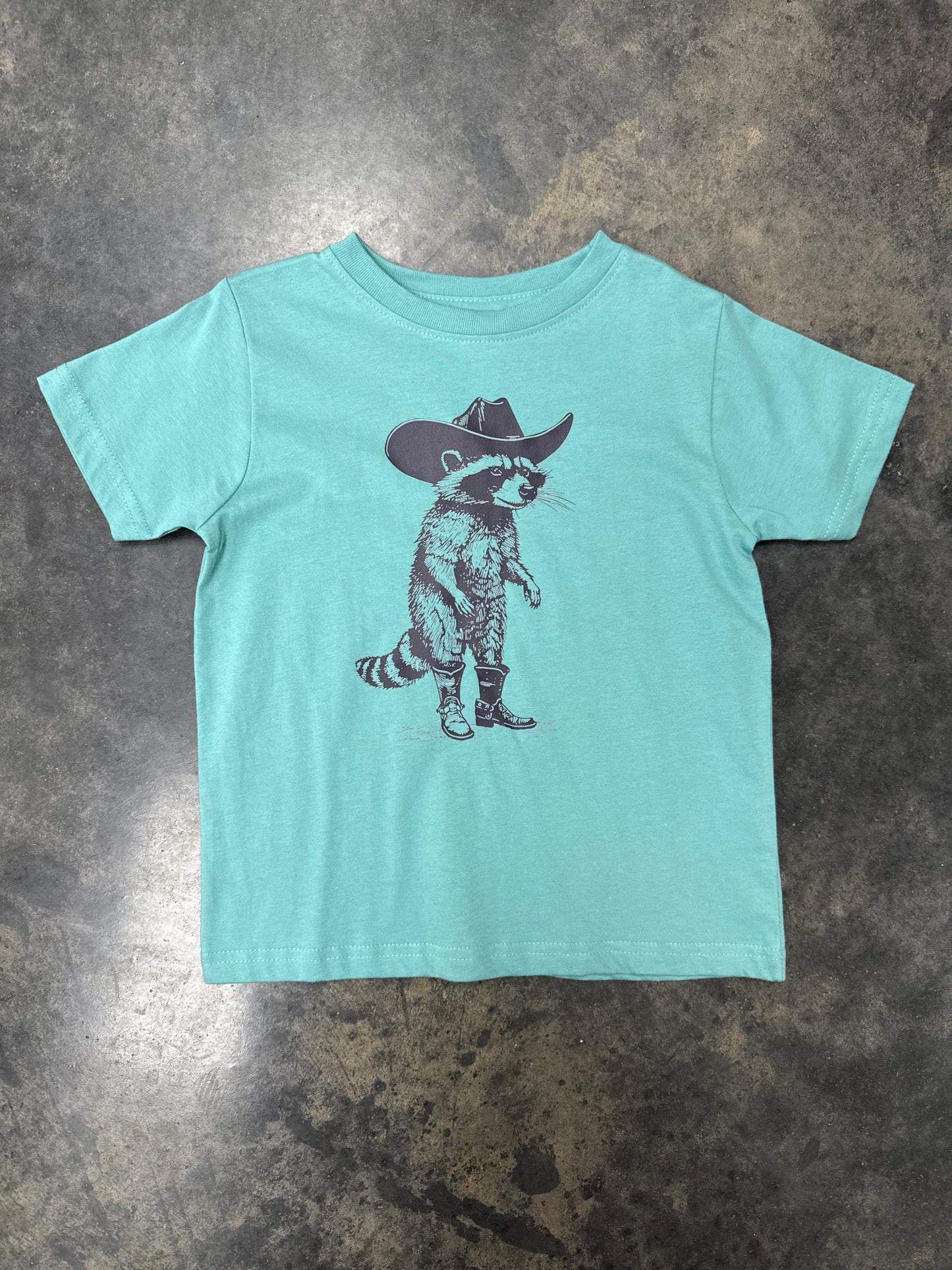 Kids Raccoon Tee (Teal)