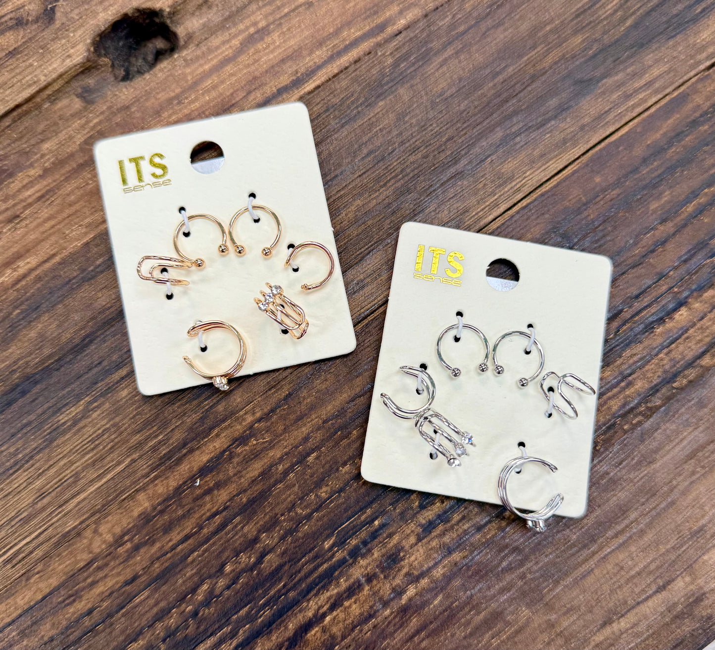 Set of 3 Cuff Earrings