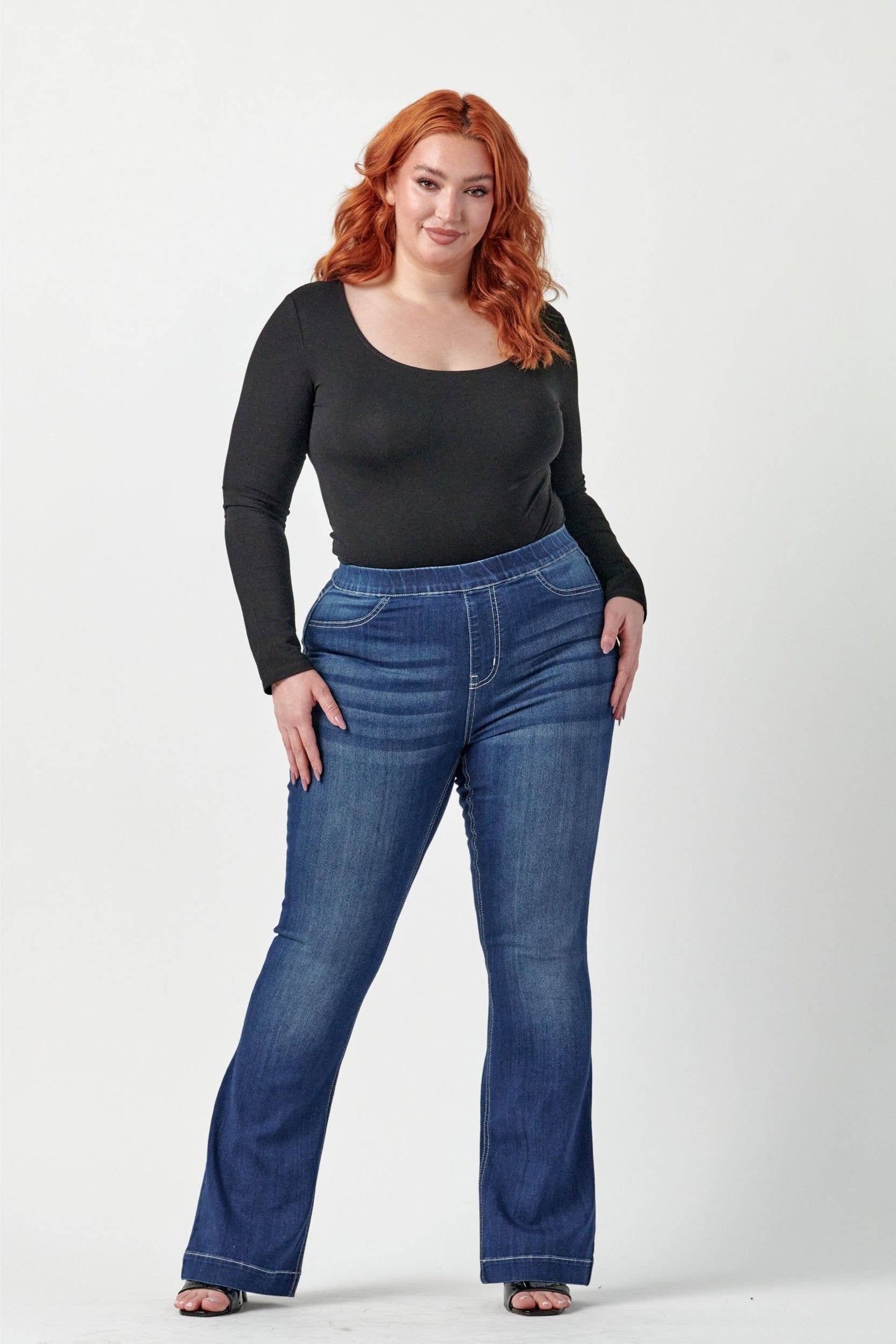 Mid Rise Flare Jegging- Plus Size
