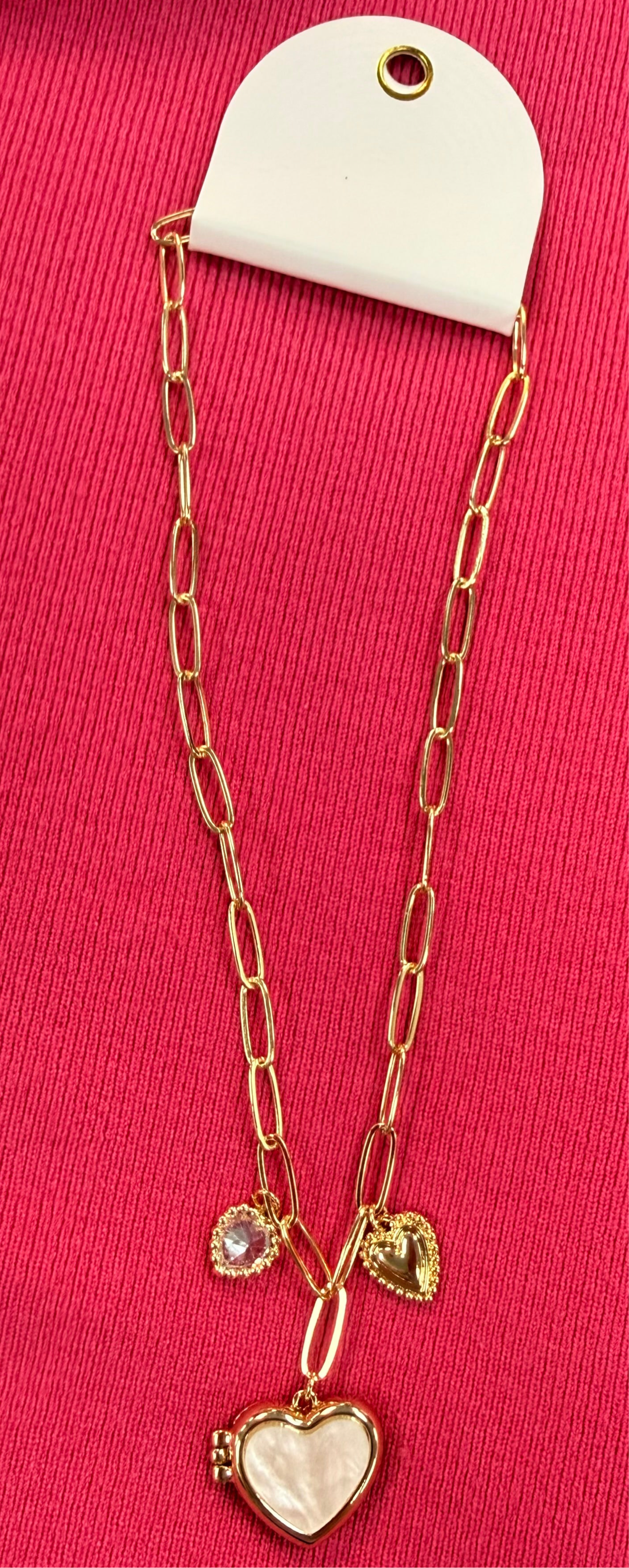 Charm Necklace With Heart Locket