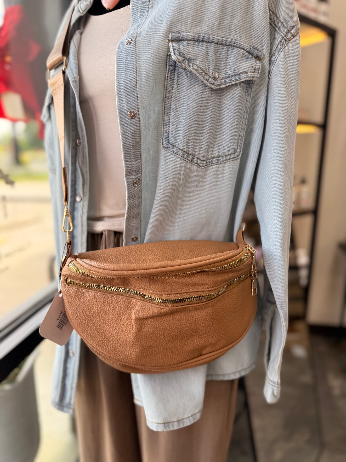 Sling Double Zip Crossbody
