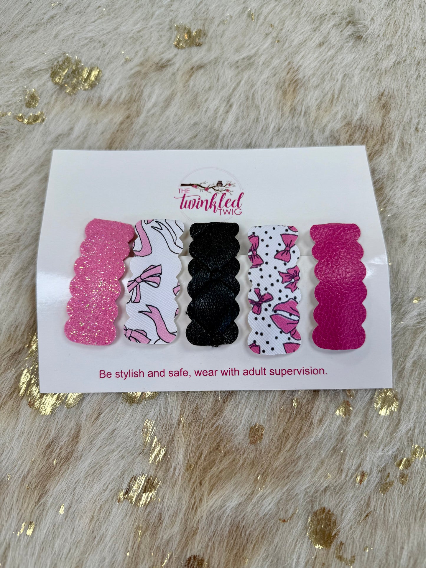 Pretty in Pink Bows Snap Clips