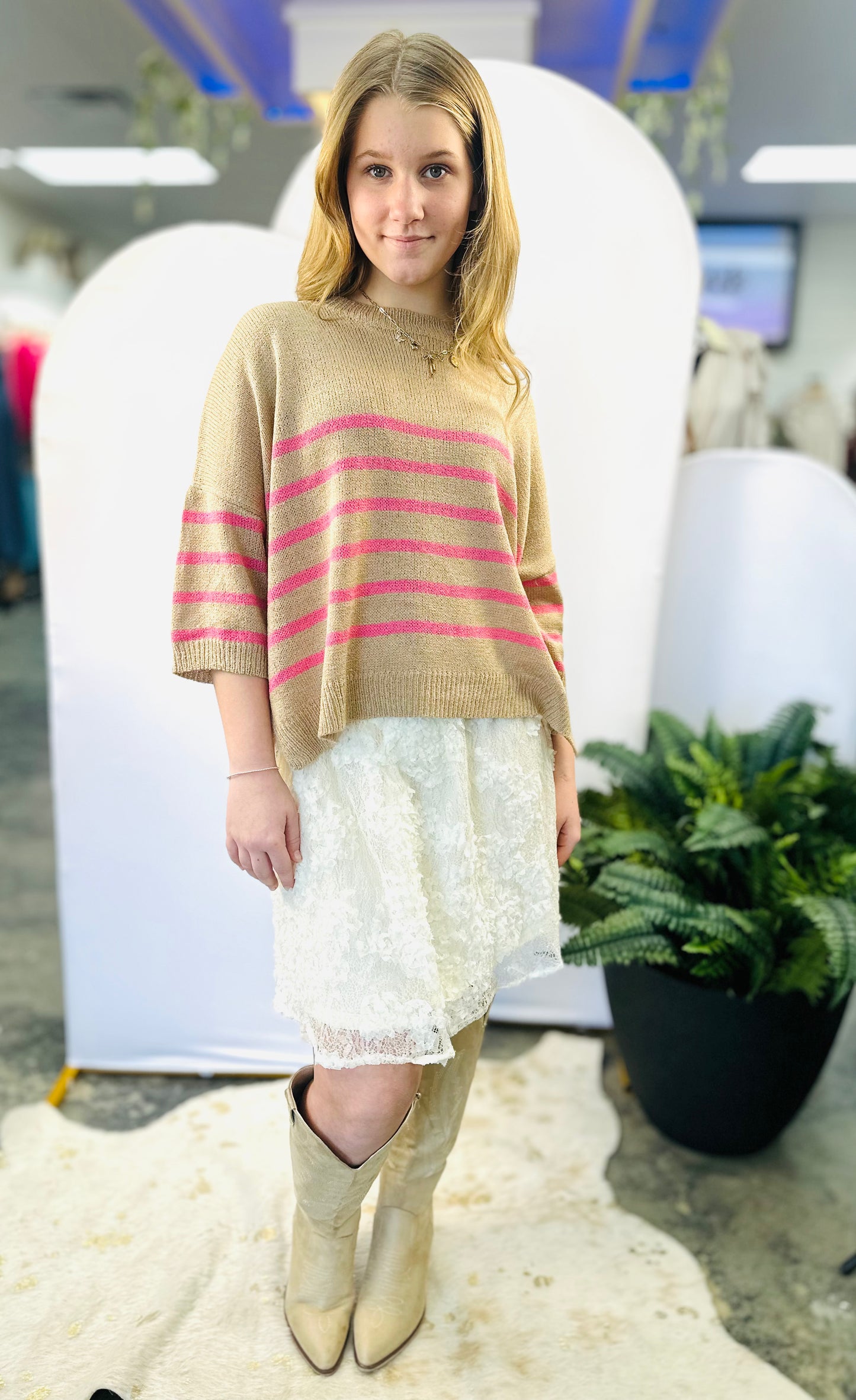 FLORAL LACE SKATER SKIRT