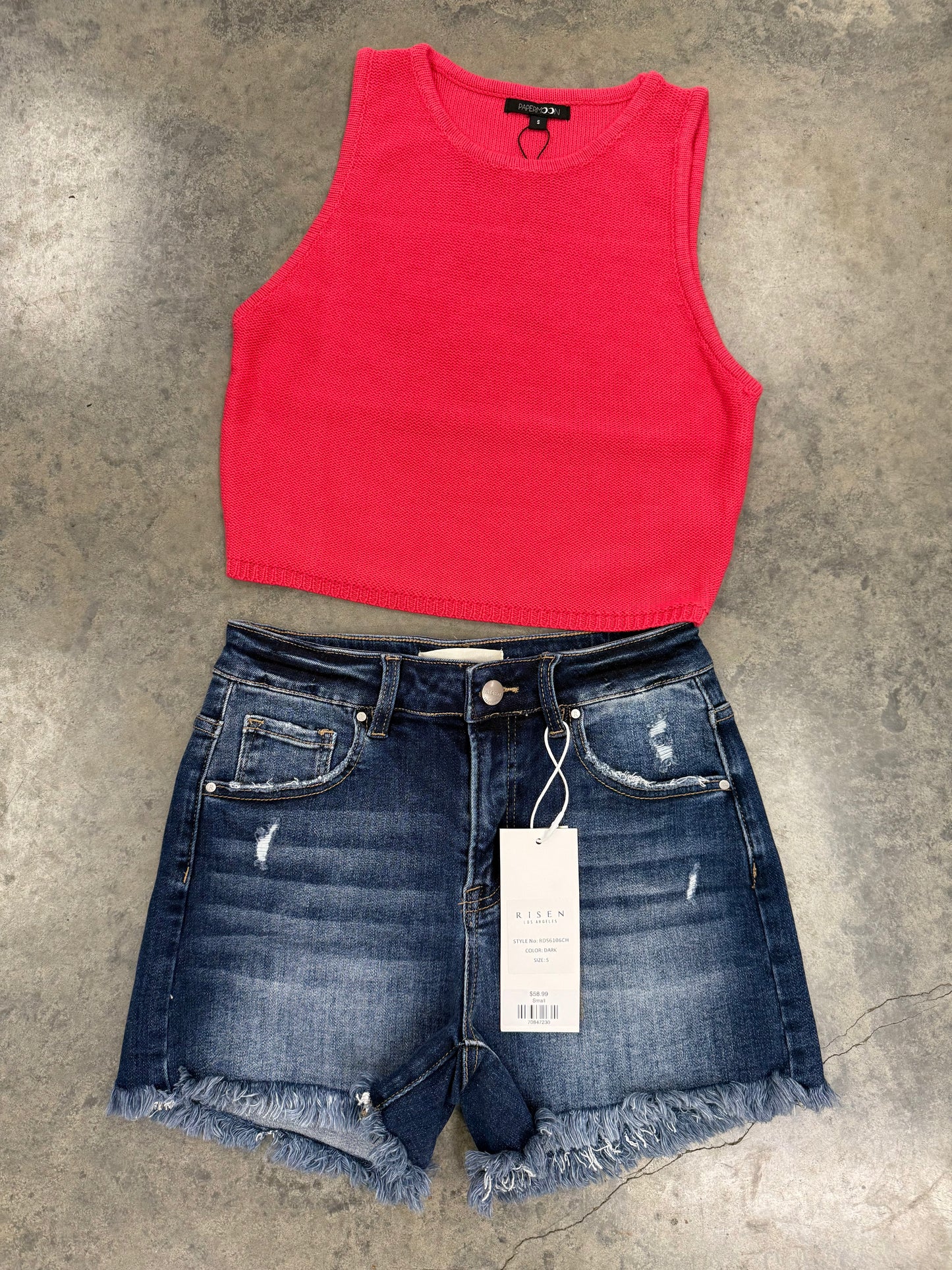 Raspberry Pop Knitted Crop
