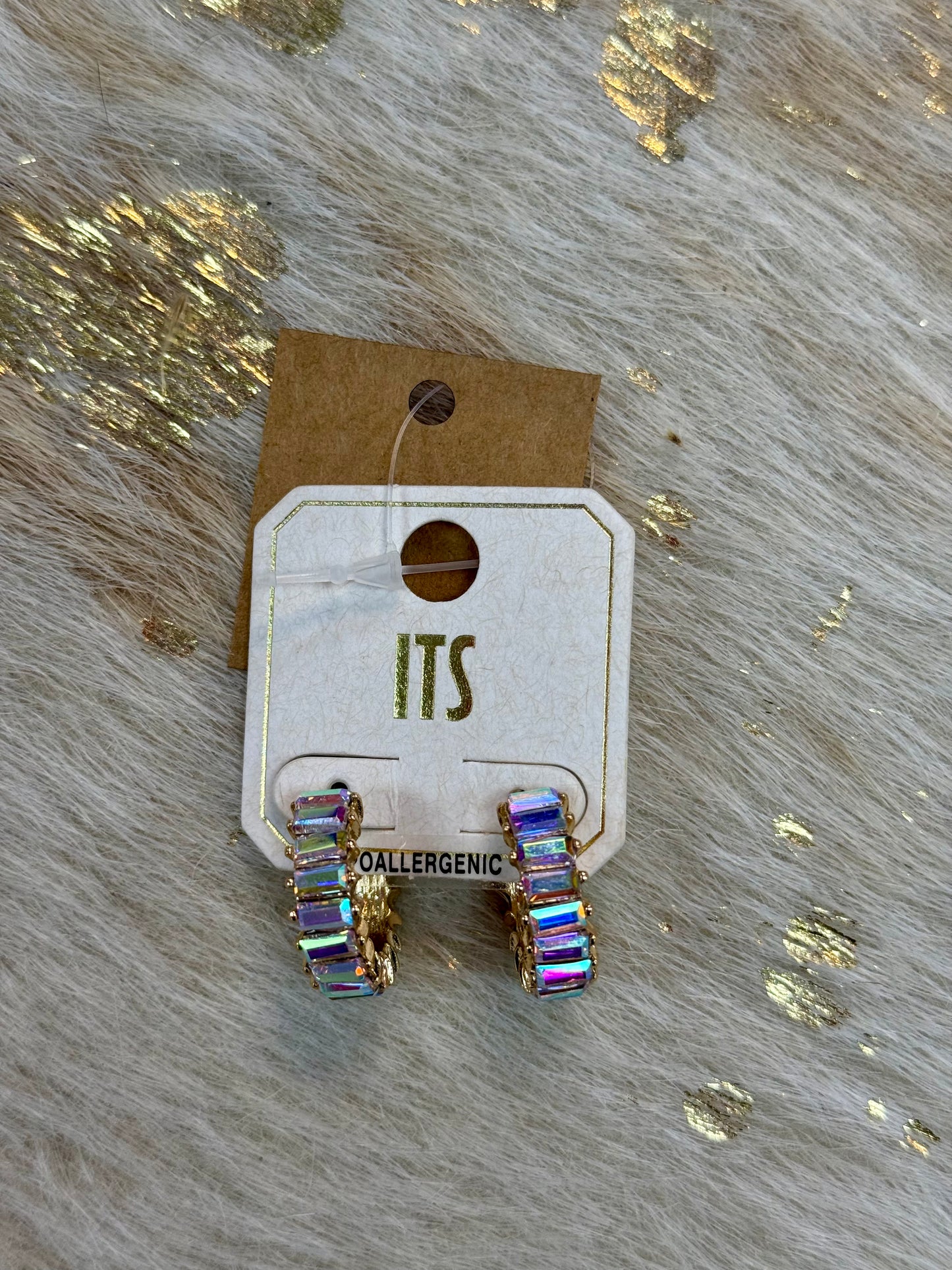 Crystal Baguette Huggie Earring