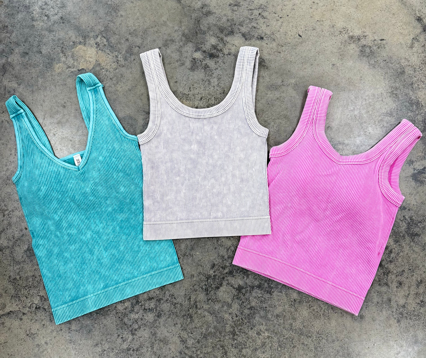 Sophia Ribbed Crop Tank