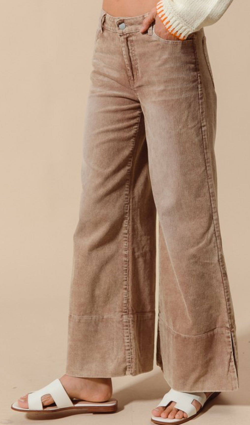 Taupe Corduroy Trousers