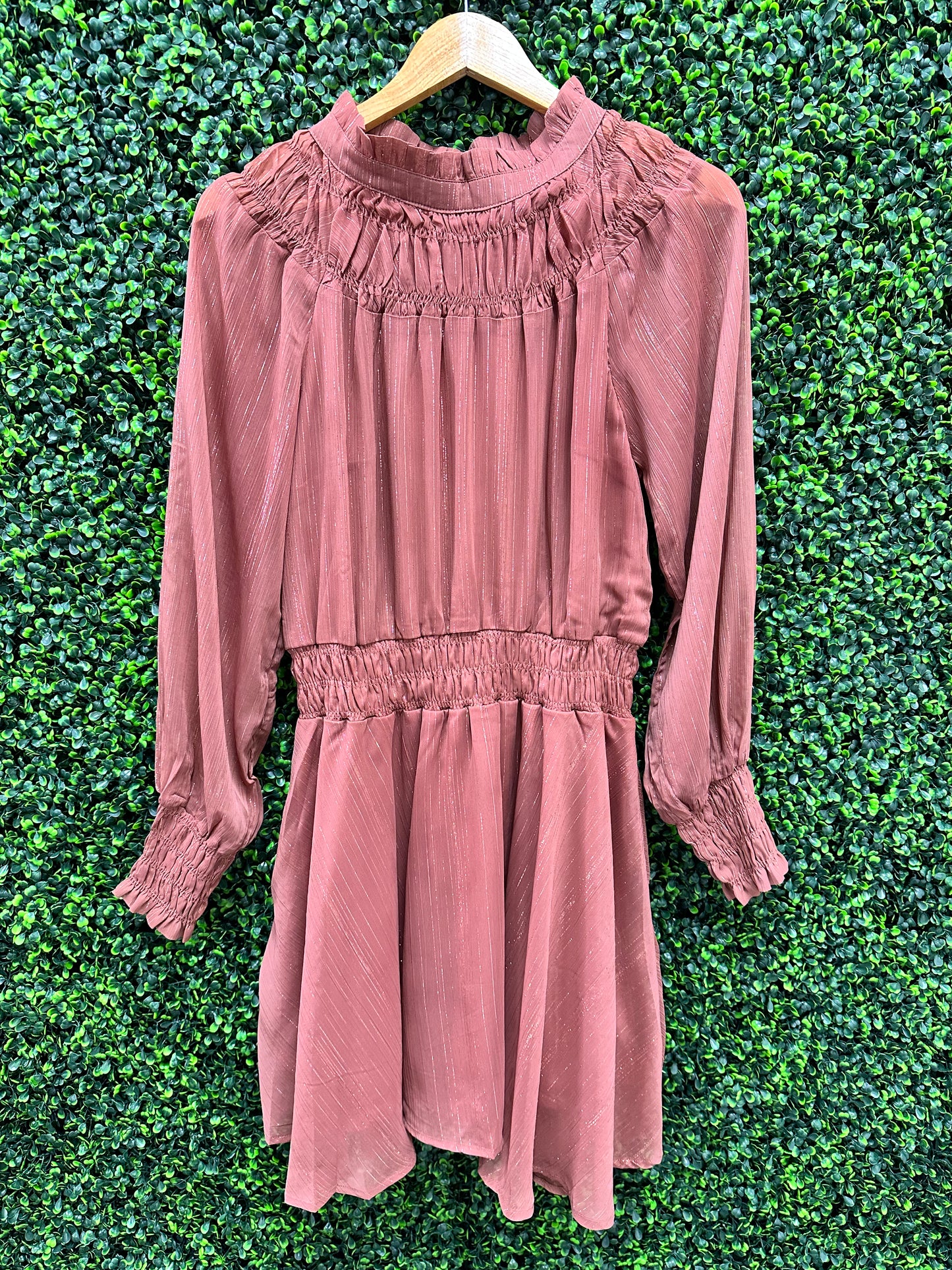 Stripe smocked dress