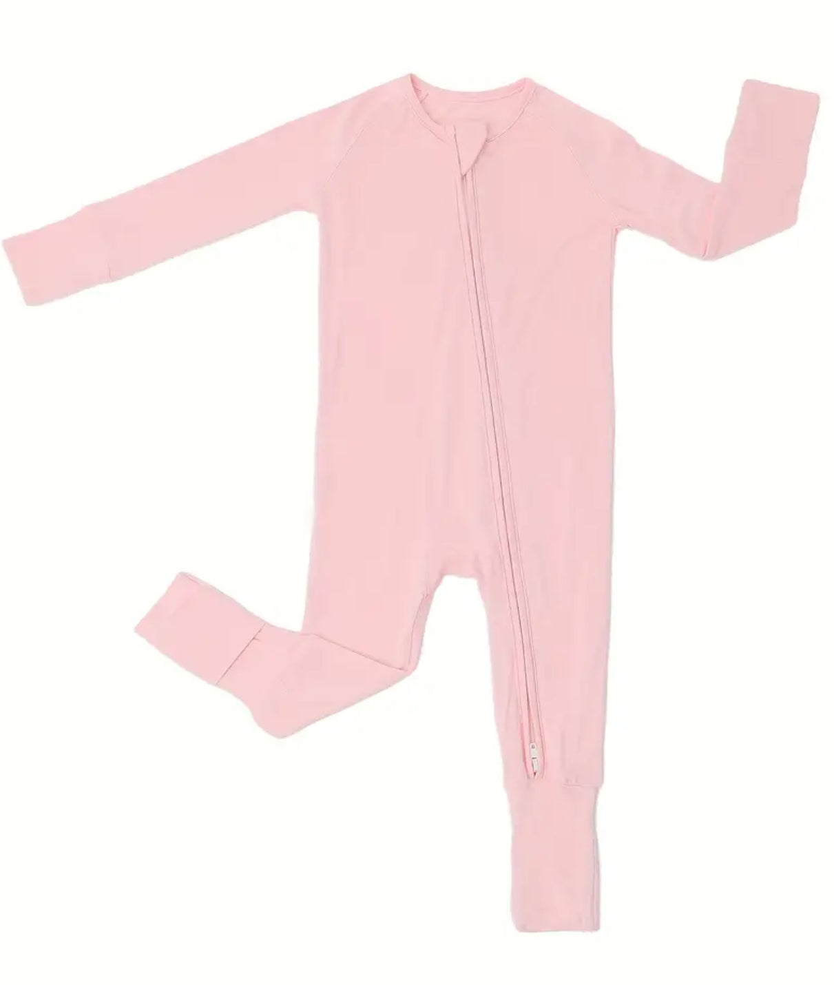 Bamboo Fiber Foot Covered Zipper Baby Romper