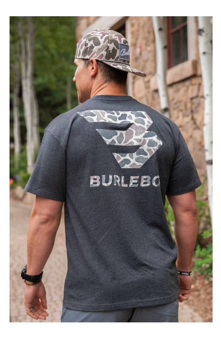 Burlebo Classic Deer Camo Logo Shirt -Black