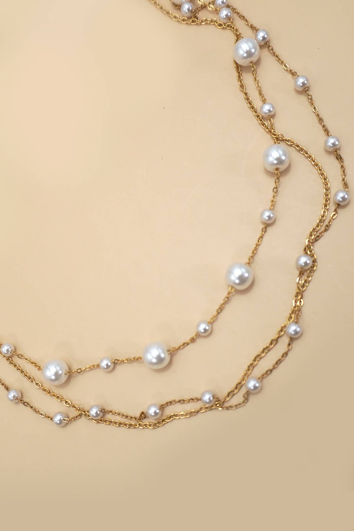 18K STAINLESS STEEL TARNISH FREE LAYERED NECKLACE | 40NK9551