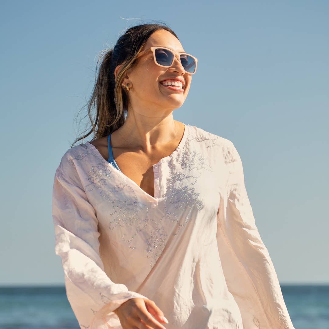 Cail - Matte Blush / Walnut Wood / Smoke Polarized