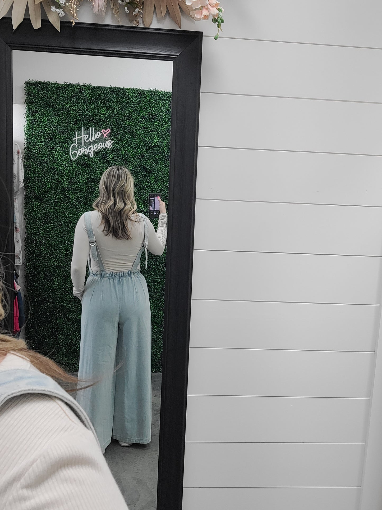 Mineral Wash Denim Jumpsuit