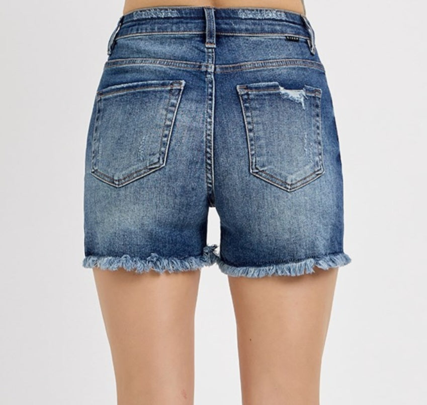 Emma Distressed High Rise Shorts