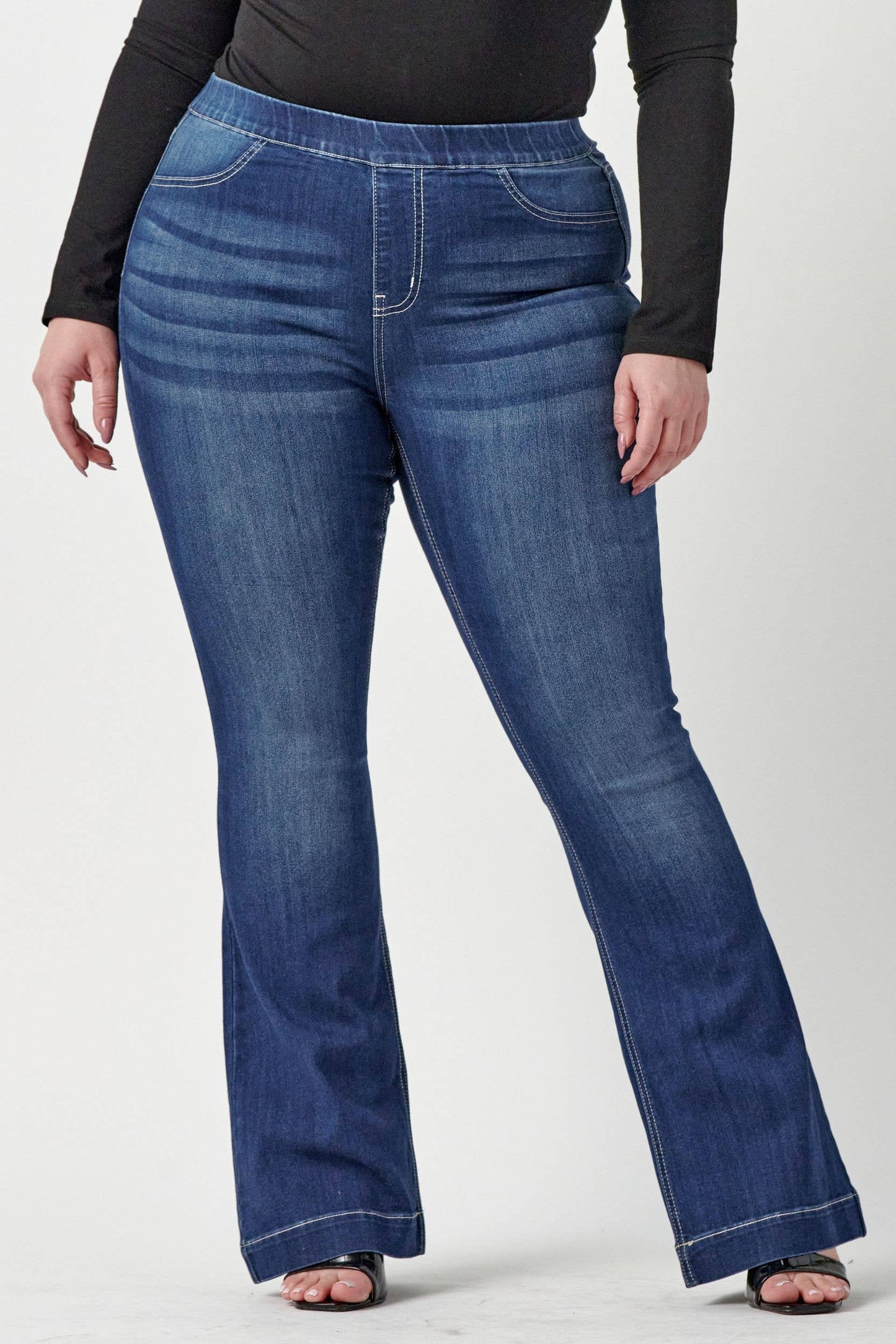 Mid Rise Flare Jegging- Plus Size