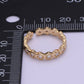 18K Gold Filled CZ Hexagon Band