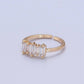16K Gold Filled Minimalist Gold Baguette Stone Ring