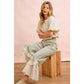 JERSEY BUBBLE SLEEVE TOP