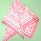 PAISLEY PINK SILKY FEEL BANDANA SCARF