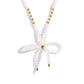 GLASS CRYSTAL BEADED BOW NECKLACE