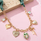 SCARF CHARM NECKLACE-PORCELAIN HEART BOW