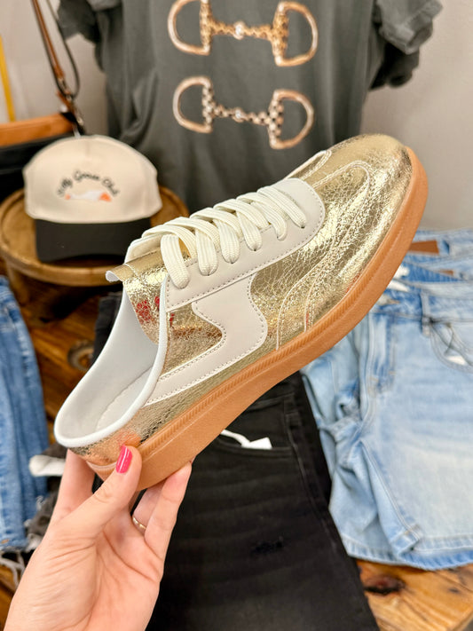 Champagne Shimmer Slip On ✨