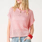 Sugarblush Eyelet Top