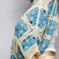 Dolman Sleeve Varied Pattern Crochet Open Cardigan