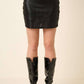 METALLIC FOIL MINI SKIRT