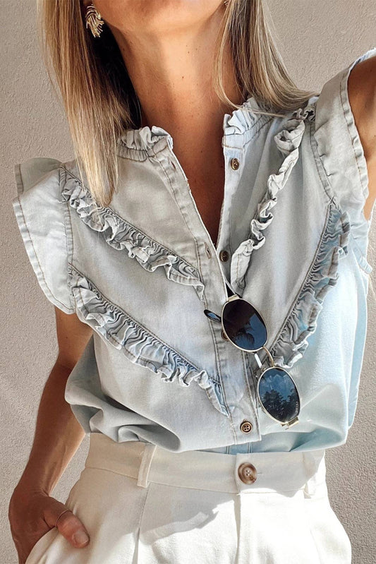 Beau Blue Denim Top 💙