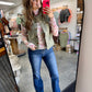 Clay Rose Mesh Top