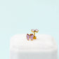 Lavender Bow Stud Earrings