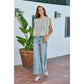 Braided Wide Leg Denim