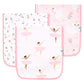 3 Pack Premium Burp Cloths - Katerina