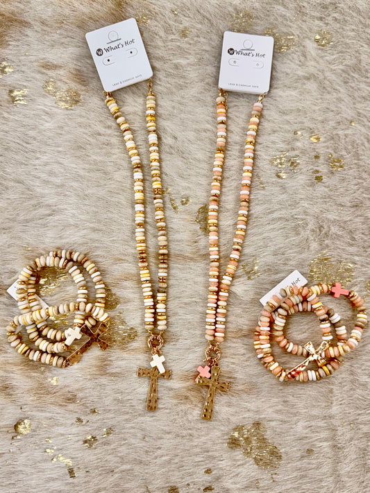 Beaded Cross Necklace
