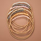 Boho Layered Spring Coil Guitar String Bracelet Set - 8096