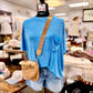 Oversized Acid Washed Ribbed Pocket Tee