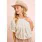 JERSEY BUBBLE SLEEVE TOP