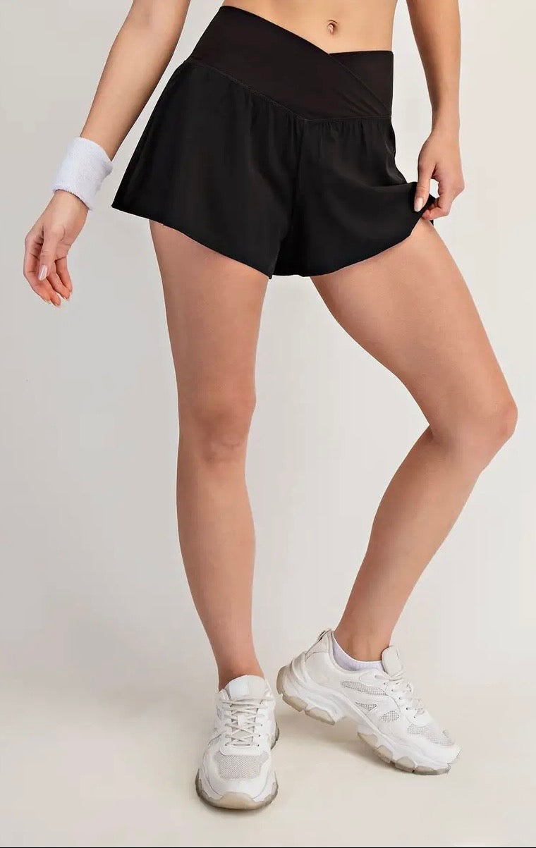 V Crossover Flare Athletic Shorts