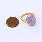 24K Gold Filled Baroque Freshwater Pearl Twisted Solitaire Ring