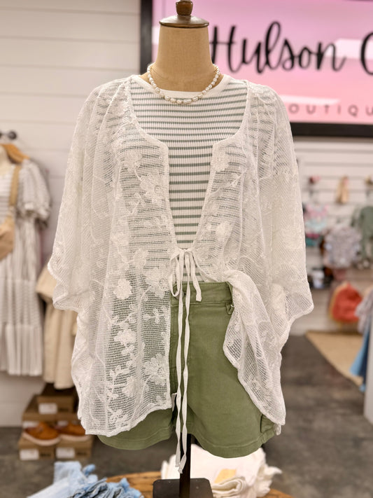 White Lace Cardigan